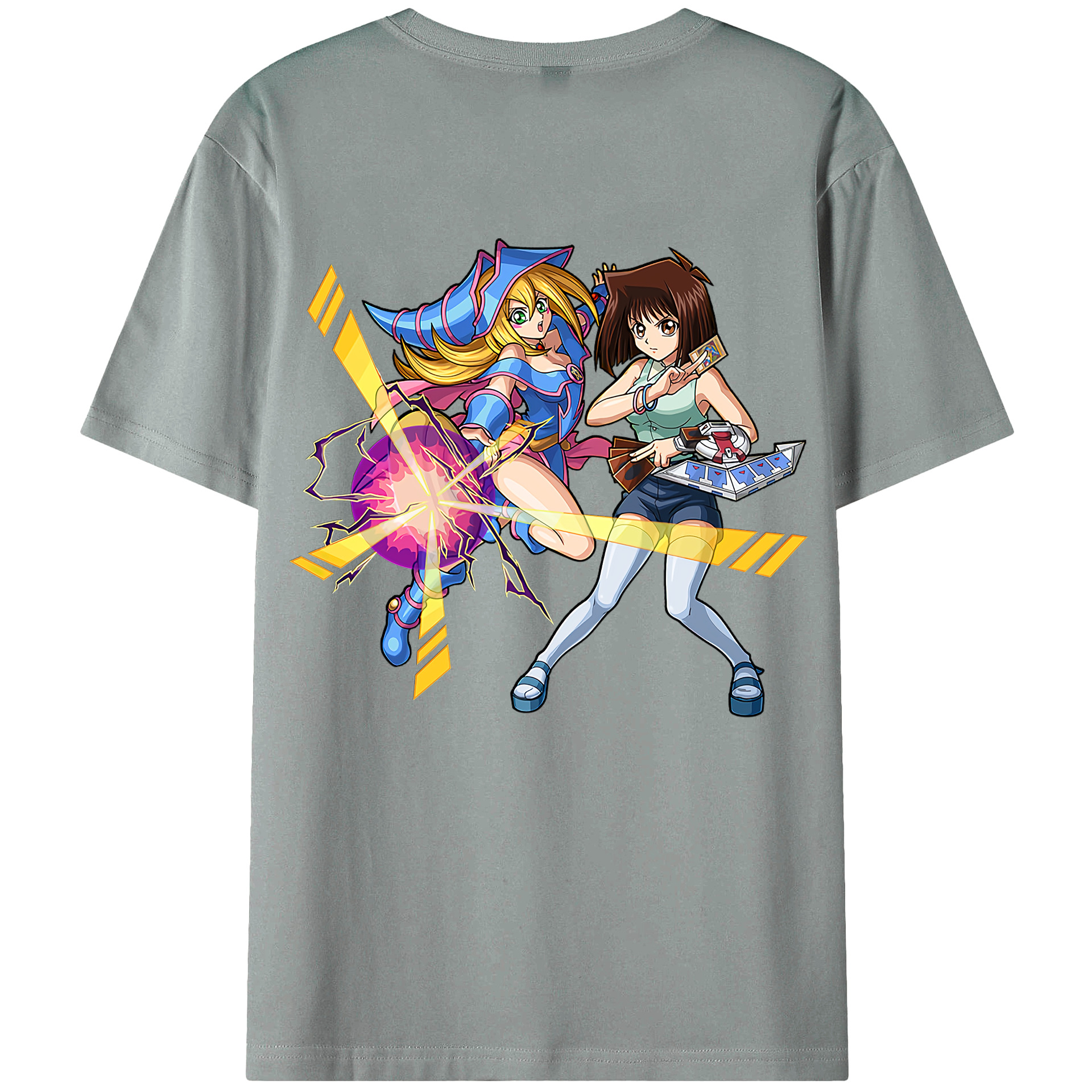 （画像用） 遊☆戯☆王 Yu-Gi-Oh! 綿100％ メンズ半袖Tシャツ（バックプリント） 通気性